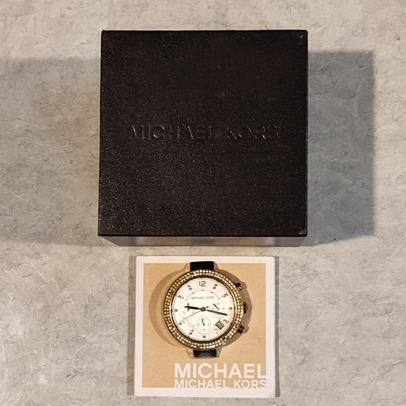 MICHAEL KORS PARKER MK5633 ROSE GOLD WATCH MOTHER OF PEARL FACE NEEDS NEW BAND - Picture 11 of 16